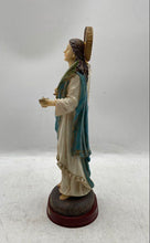 Load image into Gallery viewer, Firenze Italy Style Santa Lucia Holding Leaf Hand Painted Statue With Tag