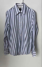 Load image into Gallery viewer, Boss Hugo Boss Mens Gray Blue Long Sleeve Slim Fit Button-Up Shirt Size Medium