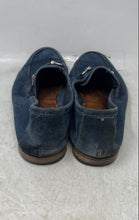 Load image into Gallery viewer, Bata Mens Dark Blue Suede Bit Moc Toe Slip-On Loafer Shoes Size EUR 43