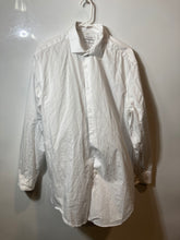 Load image into Gallery viewer, Calvin Klein Mens White Long Sleeve Spread Collar Slim Fit Dress Shirt Size XL