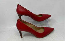Load image into Gallery viewer, Michael Kors Womens Red Leather Pointed Toe Slip-On Pump Heels Size 8M