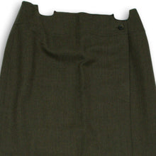 Load image into Gallery viewer, Jones New York Womens Brown Wool Flat Front Knee Length A Line Skirt Size 4