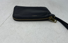 Load image into Gallery viewer, Fossil Womens Black Leather Card Holder Zipper Small Wristlet Wallet