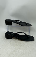 Load image into Gallery viewer, Forever 21 Womens Black Slip-On Open Toe Block Heel Thong Sandals Size 10
