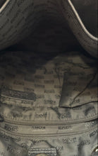 Load image into Gallery viewer, Michael Kors Womens Black And Beige Monogram Double Handle Tote Handbag
