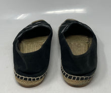 Load image into Gallery viewer, Authentic Tory Burch Womens Poppy Black Espadrille Flats Size 10.5M Damaged Worn