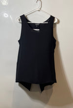 Load image into Gallery viewer, Express Womens Black Sleeveless Collarless Round Neck Split Back Tank Top Sz L/G