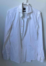 Load image into Gallery viewer, Hugo Boss Mens White Long Sleeve Collared Slim Fit Stretch Dress Shirt Size S 15