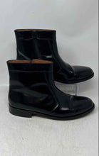 Load image into Gallery viewer, Bostonian Mens Black Leather Round Toe Side Zip Ankle Biker Boots Size 8 M