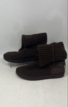 Load image into Gallery viewer, UGG Womens Classic Cardy Brown Ribbed Round Toe Ankle Bootie Size 9