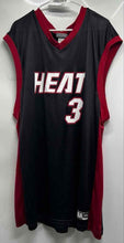Load image into Gallery viewer, Adidas Mens Black Red Miami Heat Dwyane Wade #3 NBA Basketball Jersey Size 2XL