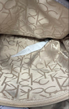 Load image into Gallery viewer, Calvin Klein Womens Brown Purple Monogram Inner Pockets Magnetic Shoulder Bag
