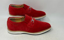 Load image into Gallery viewer, LibertyZeno Kids Rachel Red Velvet Square Toe Slip-On Loafer Shoes Size 6