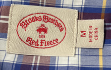 Load image into Gallery viewer, Brooks Brothers Mens Multicolor Plaid Cotton Fleece Button-Up Shirt Size M