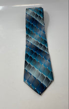 Load image into Gallery viewer, Pierre Cardin Mens Brown Blue Geometric Print Adjustable Formal Pointed Tie
