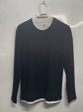 Load image into Gallery viewer, Zara Womens White Black Long Sleeve Crew Neck Stretch Pullover Sweater Size S