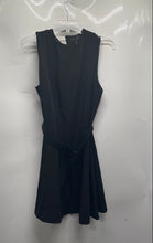 Load image into Gallery viewer, Zara Womens Black Sleeveless Crew Neck Belted Waist Fit & Flare Dress Size XL