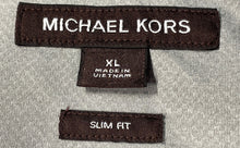 Load image into Gallery viewer, Michael Kors Mens Gray Slim Fit Long Sleeve Collared Button-Up Shirt Size XL