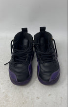 Load image into Gallery viewer, Nike Kids Jordan 12 Retro Black Purple Lace-Up Sneaker Shoes Size 11C