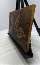Load image into Gallery viewer, Hand Drawn Brown And Gold Color Plant Leaves Signed Framed Painting On Canvas