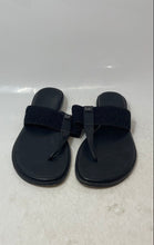 Load image into Gallery viewer, Michael Kors Womens Black T-Strap Slip-On Flat Thong Sandals Size 8.5M