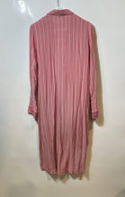 Load image into Gallery viewer, Express Womens Pink White Striped Long Sleeve Spread Collar Shirt Dress Size S