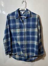 Load image into Gallery viewer, Old Navy Womens Blue Plaid Regular Fit The Boyfriend Button-Up Shirt Size S