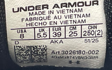 Load image into Gallery viewer, Under Armour Womens Charged Assert 10 3026180-002 Black Sneaker Shoes Size 8 D