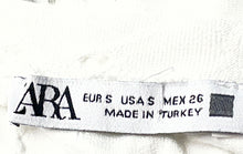 Load image into Gallery viewer, Zara Womens White Crew Neck Short Sleeve Eyelet Embroidery Pullover T-Shirt Sz S