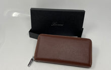 Load image into Gallery viewer, Lavemi Womens Brown Leather Pockets Card Holder Zip-Around Wallet With Box