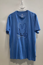 Load image into Gallery viewer, Psycho Bunny Mens Blue Cotton Short Sleeve Crew Neck Graphic T-Shirt Size 6