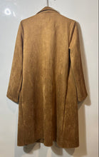 Load image into Gallery viewer, Zara Womens Brown Long Sleeve Notch Lapel Open Front Trench Coat Size S