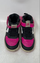 Load image into Gallery viewer, Nike Kids Court Borough Mid 2 IB4399-100 White Black Pink Sneaker Shoes Size 10C