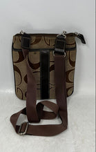 Load image into Gallery viewer, Coach Womens Brown Signature Print Adjustable Strap Inner Pocket Crossbody Bag