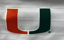 Load image into Gallery viewer, Adidas Mens White Striped Miami Hurricanes NCAA Golf Polo Shirt Size XL