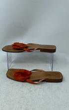 Load image into Gallery viewer, Kate Spade New York Womens Orange Brown Flower Flat Thong Sandals Size 8.5 B