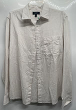 Load image into Gallery viewer, Banana Republic Mens Beige Striped Oxford Slim Fit Button-Up Shirt Size M