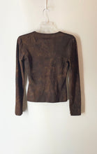 Load image into Gallery viewer, Vertigo Paris Womens Brown Long Sleeve V-Neck Pullover Blouse Top Size 1