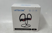 Load image into Gallery viewer, Letscom U8I Black Bluetooth Wireless Sport Headphones In Box Factory Sealed