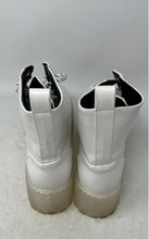 Load image into Gallery viewer, Olivia Miller Womens White Round Toe Lace-Up Ankle Combat Boots Size 9