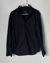 Load image into Gallery viewer, Armani Exchange Mens Black Long Sleeve Slim Fit Button-Up Shirt Size M