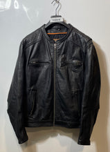 Load image into Gallery viewer, First Classics Mens Black Leather Long Sleeve Full-Zip Biker Jacket Size 3X