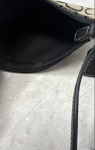 Load image into Gallery viewer, Coach Womens Brown Black Signature Print Charm Zipper Demi Wristlet Wallet