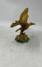 Load image into Gallery viewer, Gold-Tone Brass Vintage Style Hinged Eagle Figure Jewelry Box Collectible