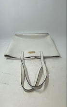 Load image into Gallery viewer, Michael Kors Womens White Leather Double Handle Lined Tote Handbag