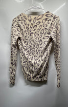 Load image into Gallery viewer, Express Womens Beige Gray Animal Print Long Sleeve Pullover Sweater Size XS