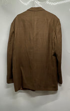 Load image into Gallery viewer, Di Ferri Mens Brown Plaid Wool Long Sleeve Notch Lapel Three-Button Blazer Sz 44