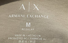 Load image into Gallery viewer, Armani Exchange Mens Cream Short Sleeve V-Neck Pullover T-Shirt Size Medium