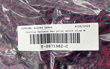 Load image into Gallery viewer, Authentic Carolina Herrera Mens Blue Red Geometric Print Dress Shirt Size 16