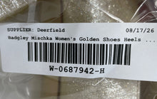 Load image into Gallery viewer, Badgley Mischka Womens Metallic Golden Slip-On Block Pump Heels Size 9